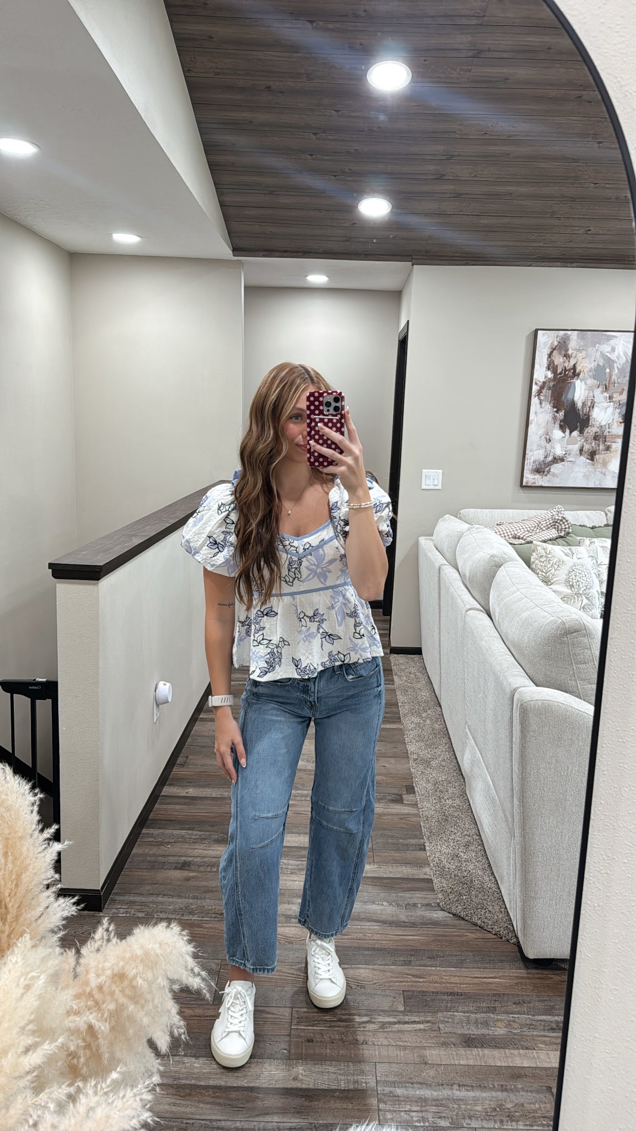 Blue Floral Top