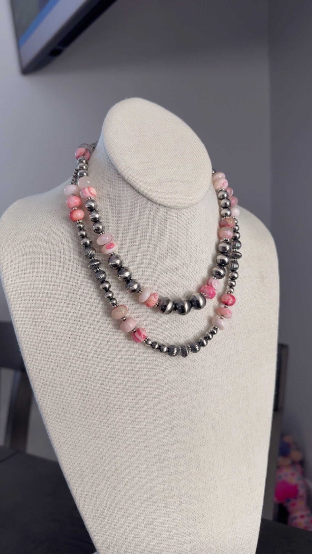 15" Pink Peach Opal