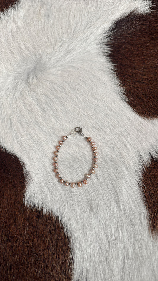 Pink Freshwater Pearls Bracelet 2