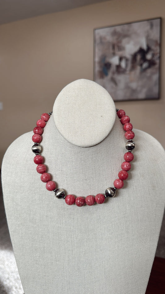 15" Rhodochrosite Jade