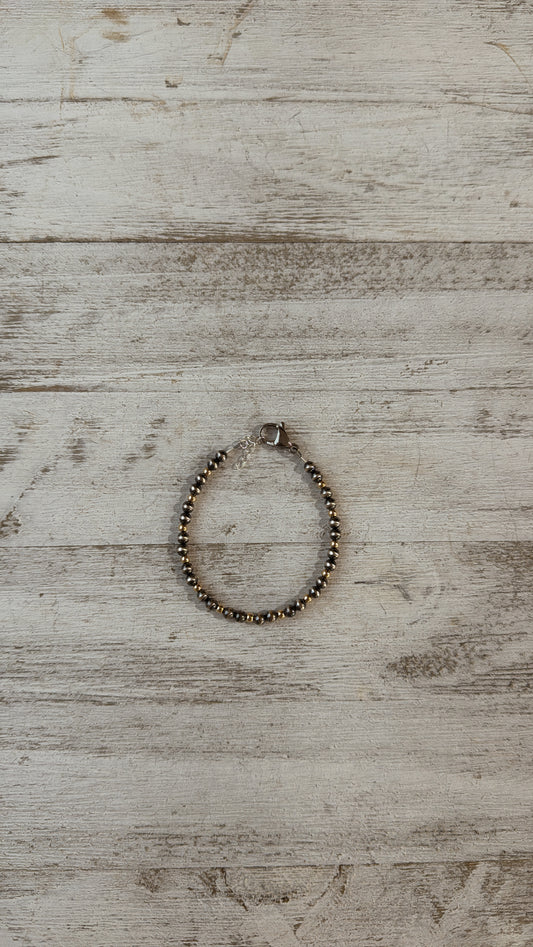 3&4mm Mixed Metals Bracelet