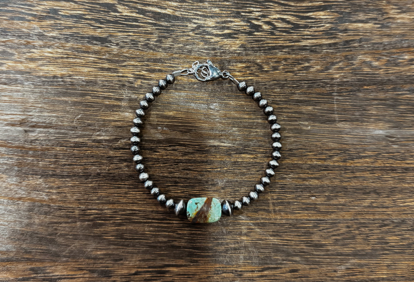 4mm & Saucer Turquoise Bracelet