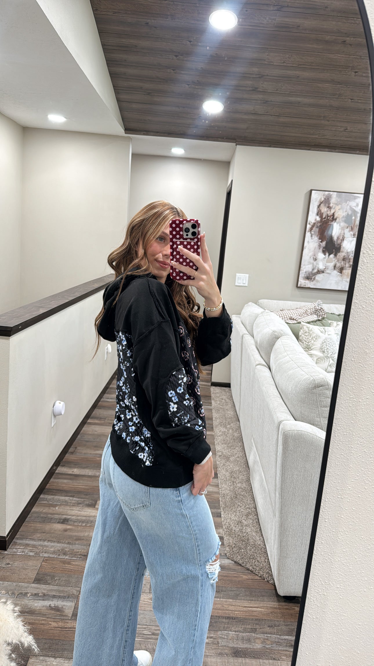 Patchwork Quilted Hoodie
