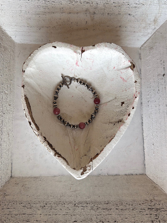 Pink Rhodonite Bracelet