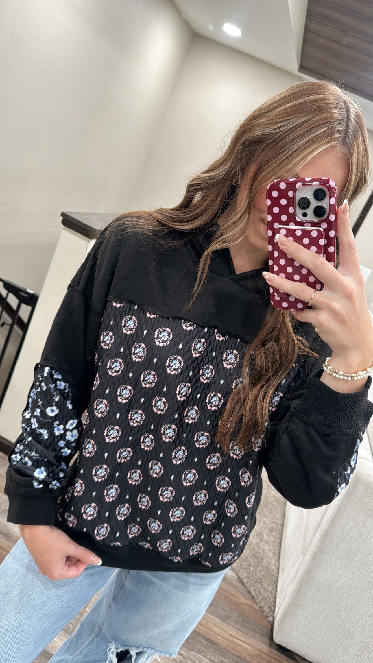 Patchwork Quilted Hoodie